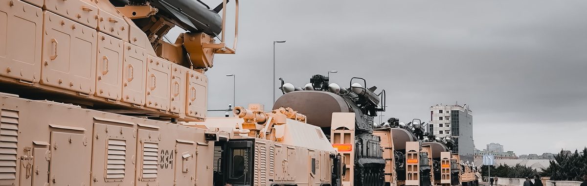 Military vehicles representing mission-critical defense systems